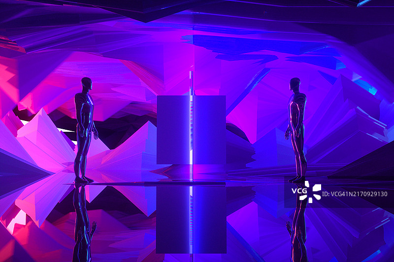 AI元宇宙机器人CGI图片素材