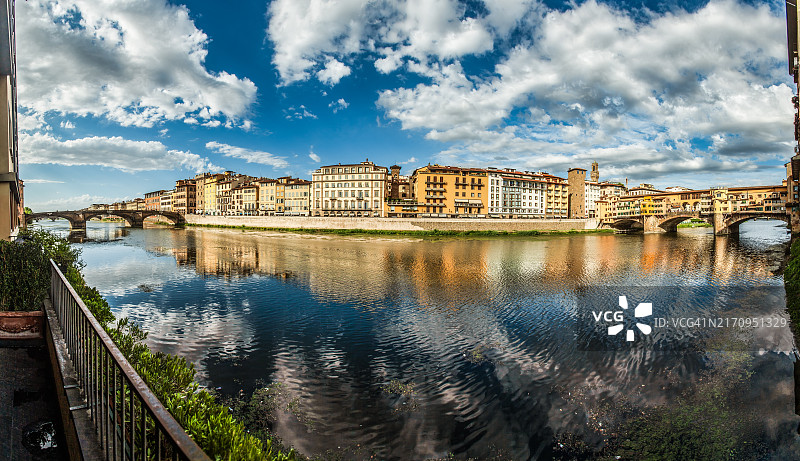 佛罗伦萨阿诺河全景摄影图片素材