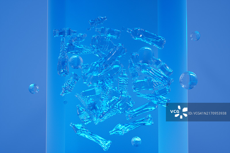 回收塑料瓶 CGI图片素材