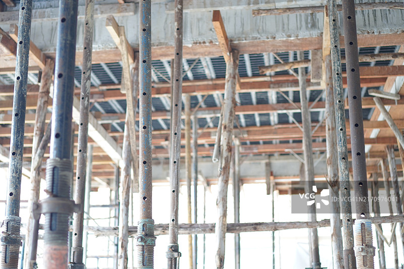 脚手架结构木材、建筑木材、木梁图片素材