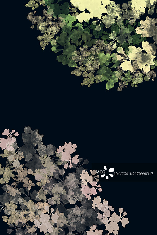 抽象花卉水彩图案图片素材