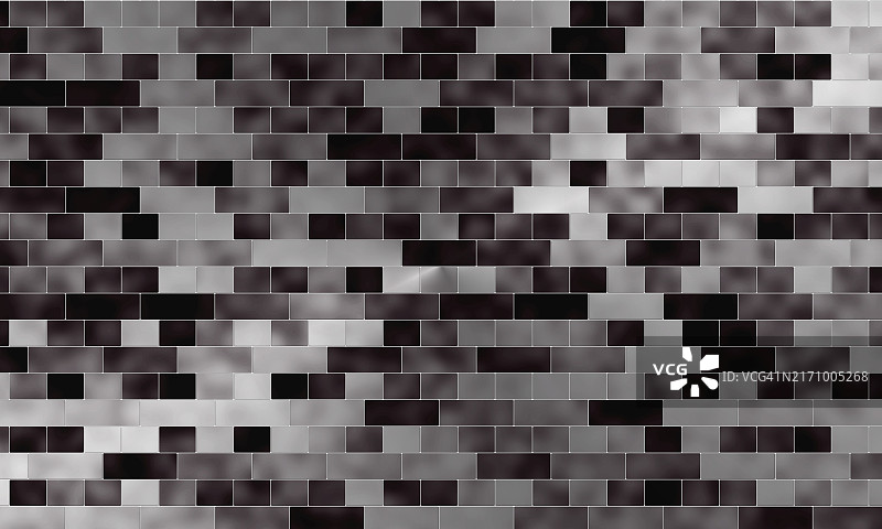 闪亮铜银金属质感矩形瓷砖墙抽象背景图片素材