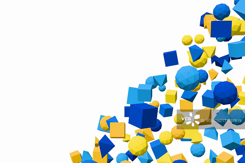 白色背景下的柏拉图立体图片素材