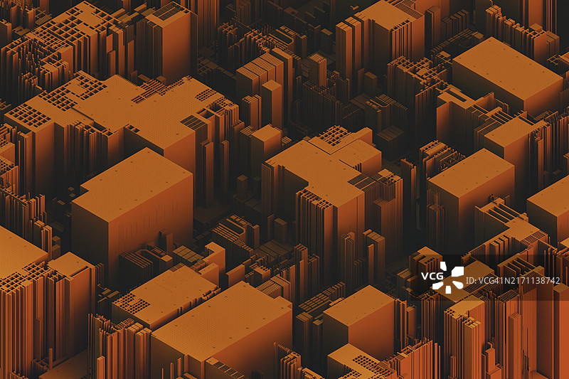 2.5D抽象城市景观背景图片素材