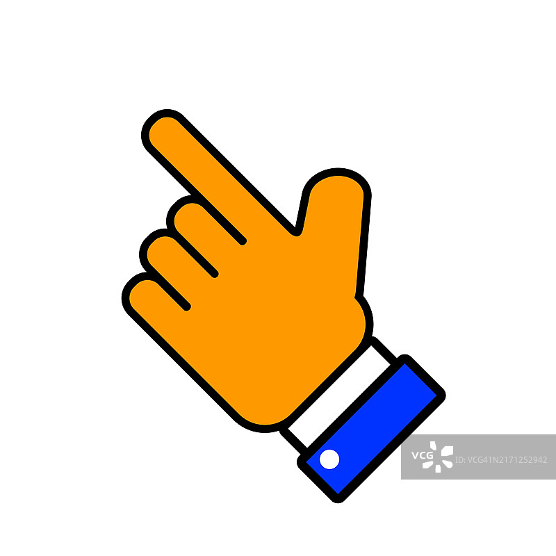 白色背景光标图标矢量插画图片素材