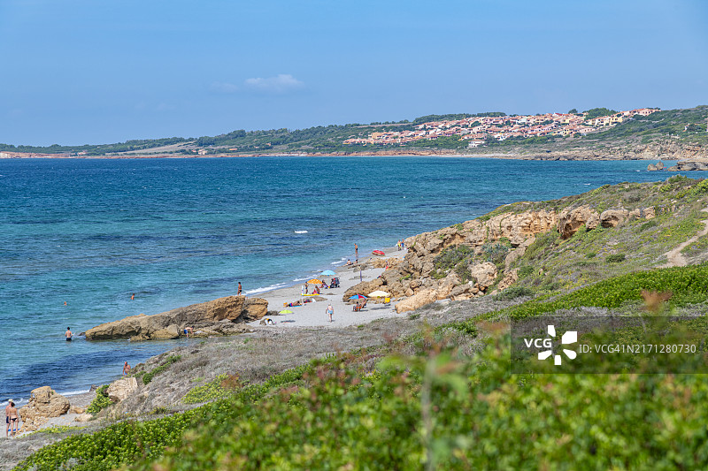 撒丁岛锡尼斯半岛海滩图片素材