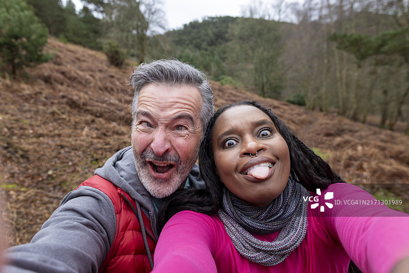 拍摄搞怪自拍图片素材