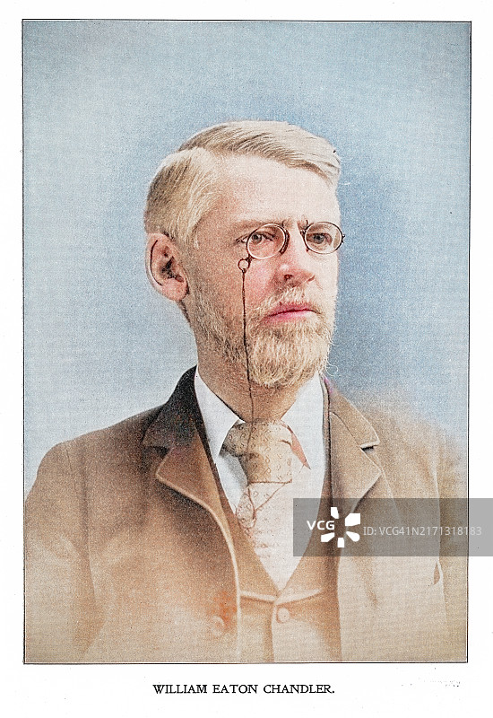 威廉·伊顿·钱德勒（比尔·钱德勒）肖像，曾任美国海军部长和新罕布什尔州参议员的律师图片素材