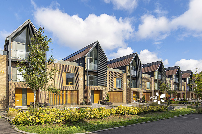 英国剑桥的一排豪华联排别墅图片素材