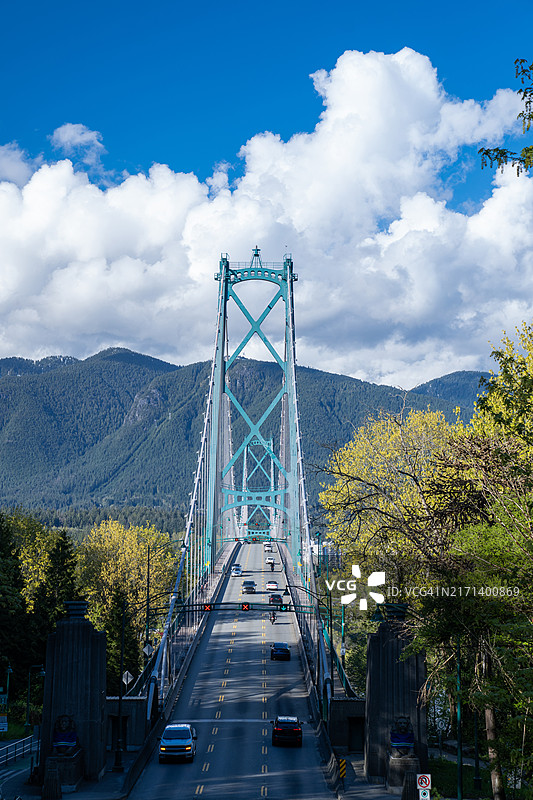加拿大不列颠哥伦比亚省温哥华的狮门大桥图片素材