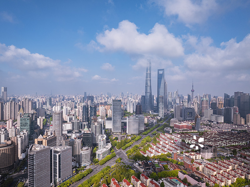 上海城市清晨风光图片素材