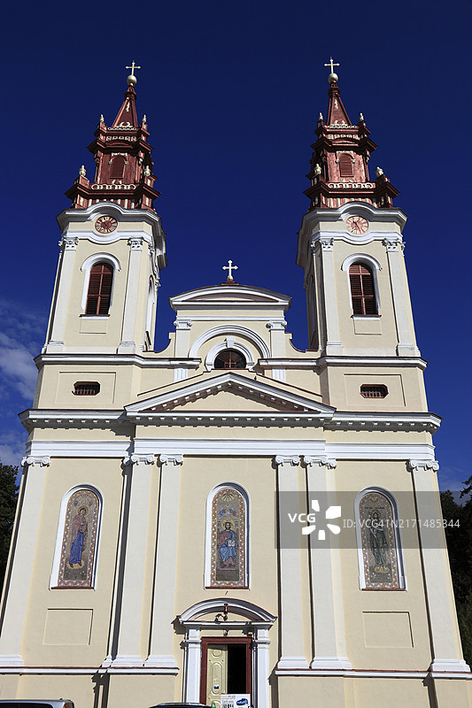 罗马尼亚阿拉德市中心：罗马尼亚东正教大教堂图片素材