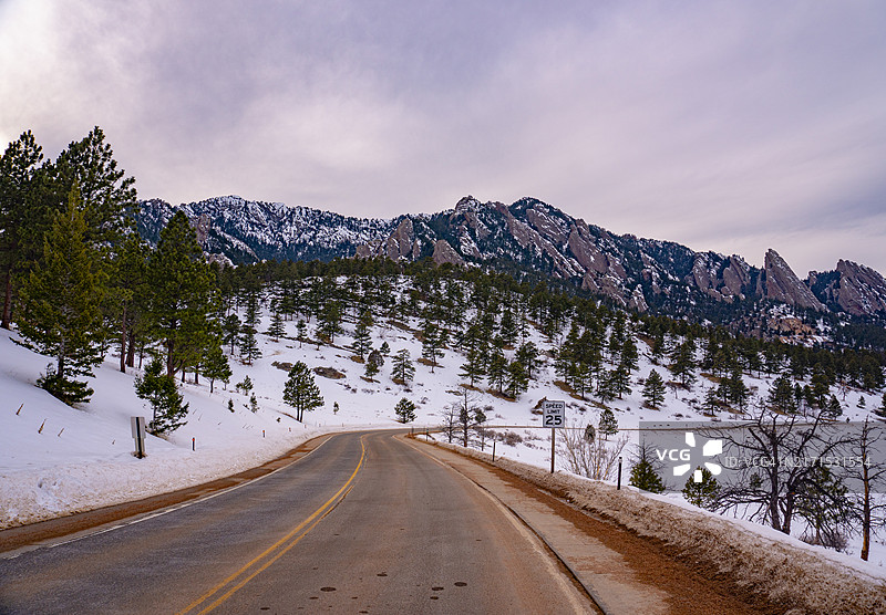 科罗拉多州博尔德道路图片素材