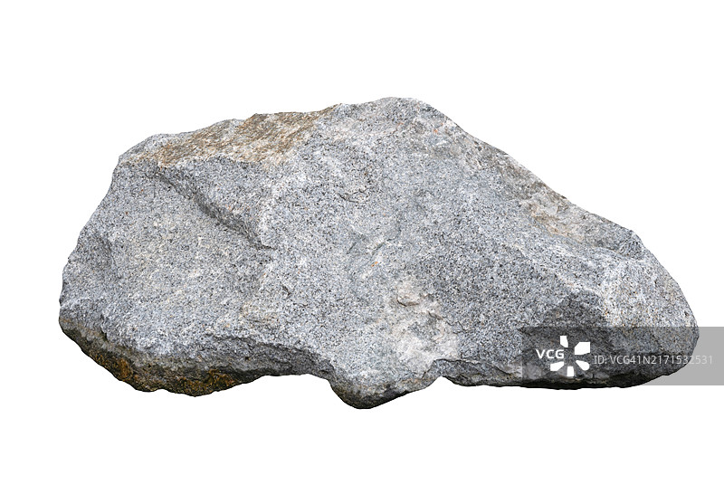 白色背景上的粗糙石头图片素材
