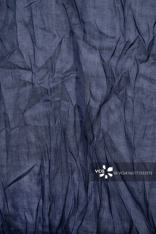 蓝色褶皱面料纹理图片素材