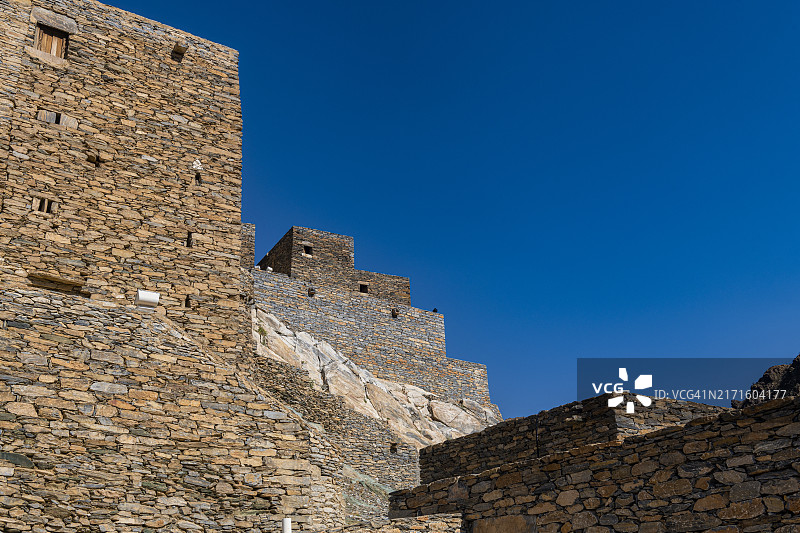 沙特阿拉伯王国的Zee Al-Ayn历史悠久的村庄图片素材