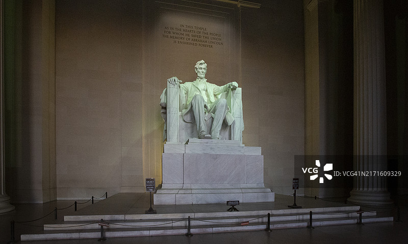 华盛顿特区亚伯拉罕·林肯纪念堂图片素材
