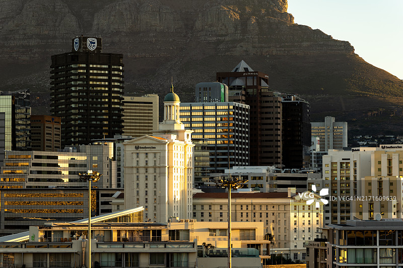 开普敦市中心黄昏图片素材