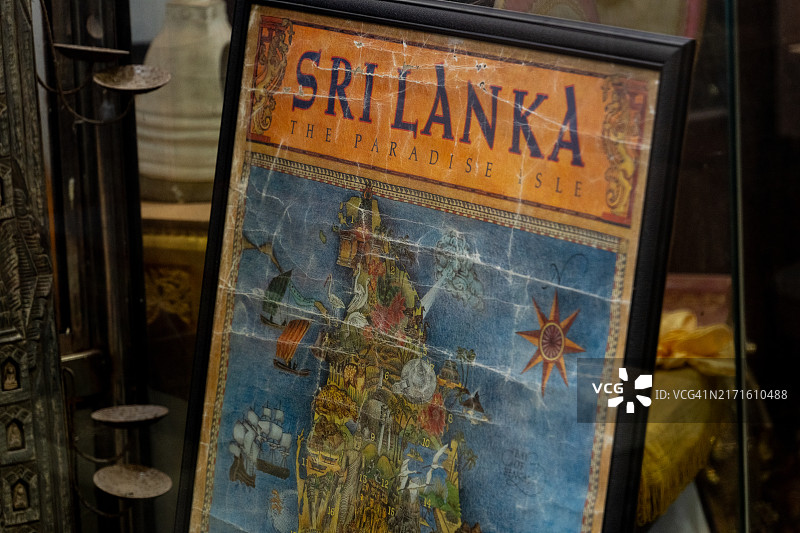 复古斯里兰卡旅游海报图片素材