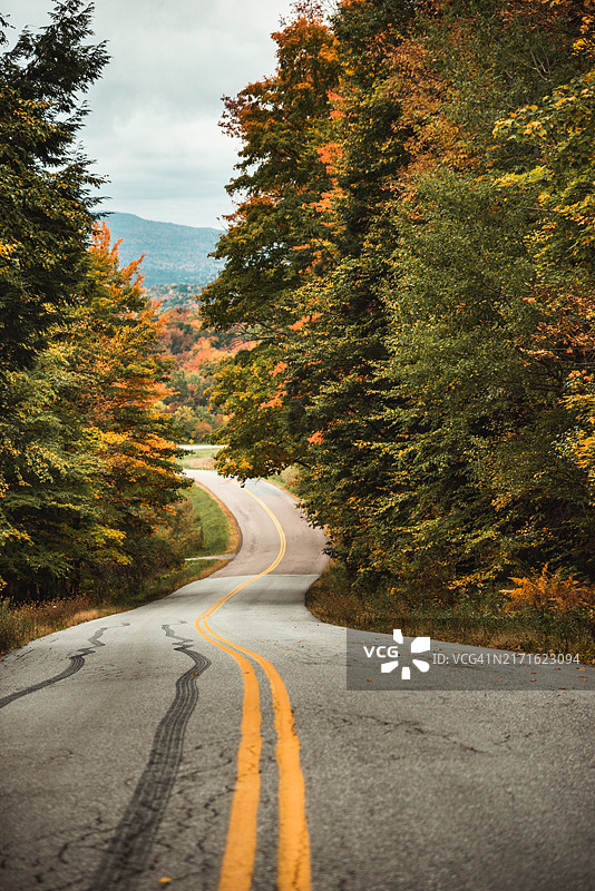 新英格兰秋日公路图片素材