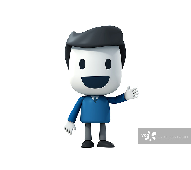 人物、男性、成年人、办公室工作人员、引导员、西装、全身、3D图片素材