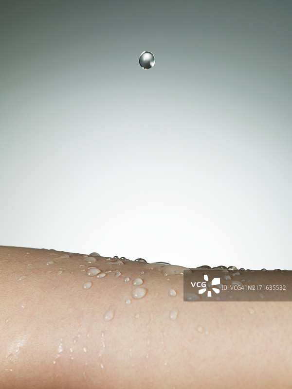 皮肤上的水滴与水花，保湿图片素材