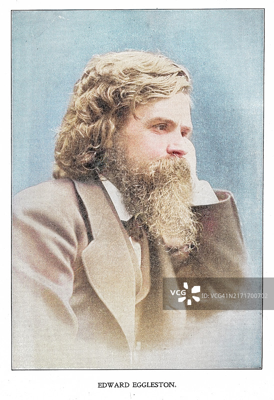 美国历史学家兼小说家爱德华·埃格尔斯顿 портрет图片素材