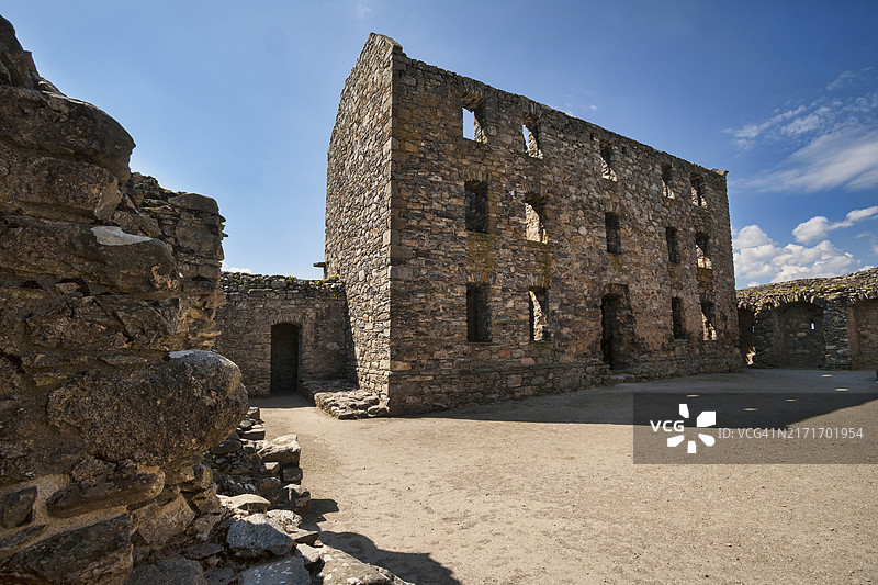 苏格兰高地金尤西 Ruthven Barracks历史遗址照片图片素材