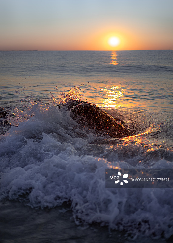 日落时分的海景图片素材