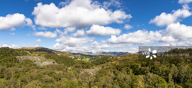 英国湖区国家公园的壮丽景色图片素材