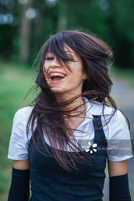 快乐的少女 портрет图片素材