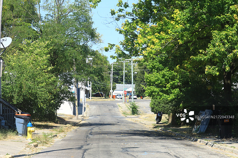 俄亥俄州斯普林菲尔德的低收入住宅街区图片素材