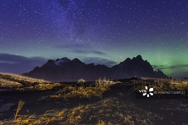 冰岛极光图片素材