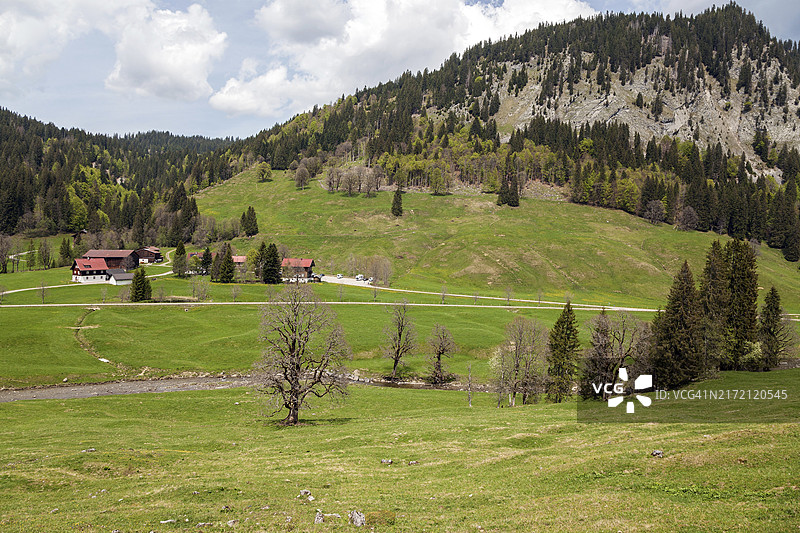 罗尔莫斯，罗尔莫斯塔尔，上阿尔高，阿尔高，巴伐利亚，德国，欧洲图片素材