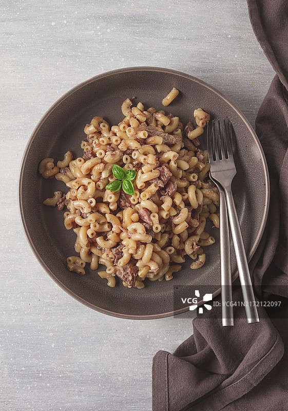 肉末意面，水兵意面，自制通心粉（无人）图片素材