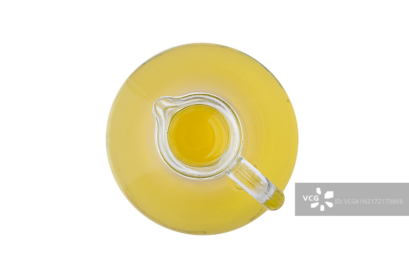 装有植物油的罐子顶视图图片素材