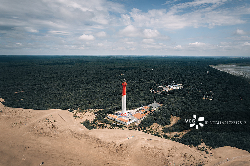 航拍法国滨海夏朗德库布尔海滩图片素材