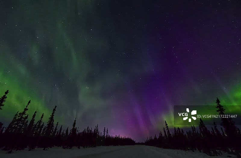 紫色和绿色光芒图片素材