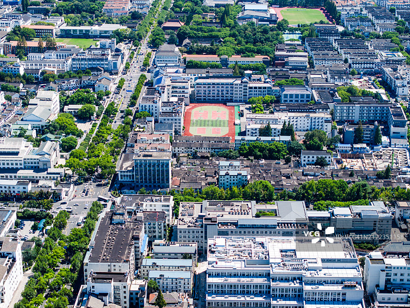 苏州城市主干道和体育场特写图片素材