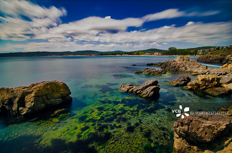 海洋与天空的美丽景色图片素材