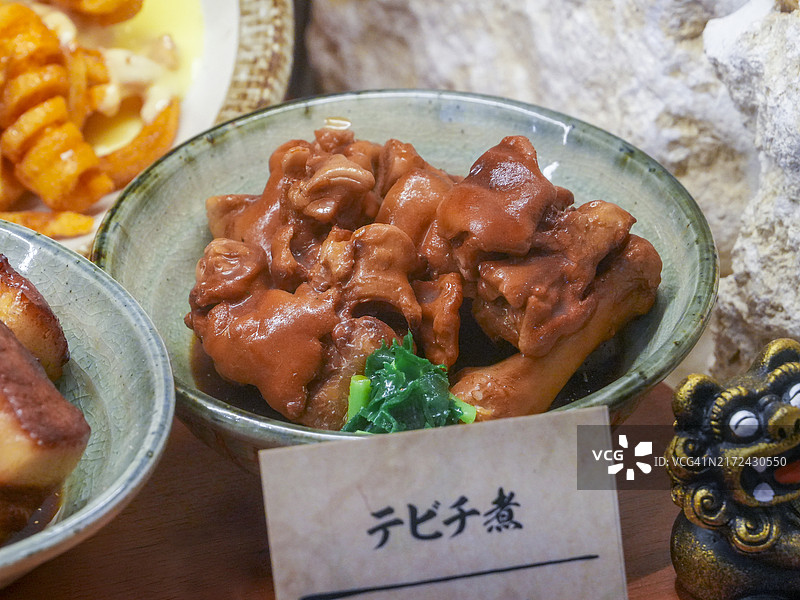 冲绳红烧猪蹄美食模型图片素材
