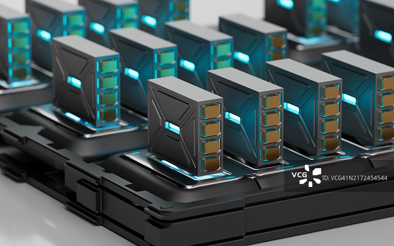 用于电动汽车的固态电池：汽车工业的固态电解质储能新型研发电池图片素材