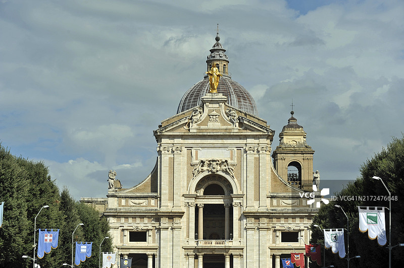 阿西西圣玛丽亚天使之后堂，意大利图片素材