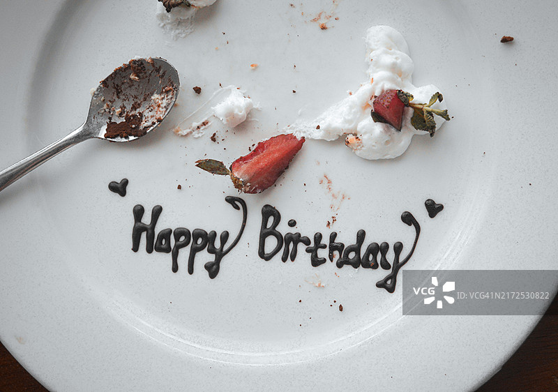 生日蛋糕剩余部分图片素材