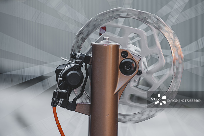 自行车刹车盘特写图片素材