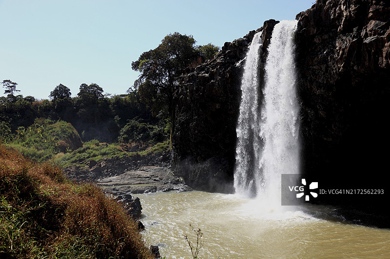 阿姆哈拉地区青尼罗河瀑布，位于埃塞俄比亚阿比西尼亚高地图片素材
