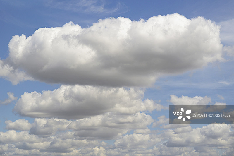 北莱茵-威斯特法伦州的积云云层，德国，欧洲图片素材