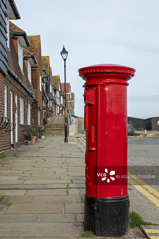 红色邮箱，体育场，港口，福克斯通，肯特，英国图片素材