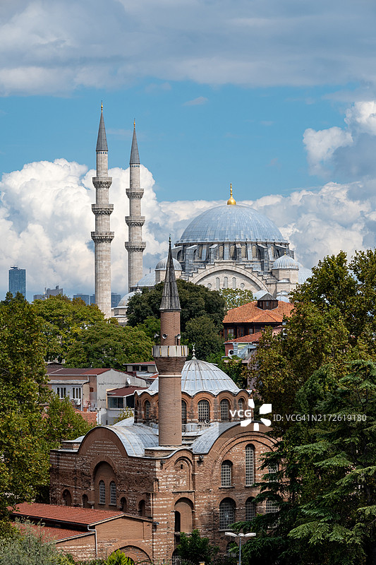 伊斯坦布尔苏莱曼尼耶和卡伦德哈内清真寺图片素材
