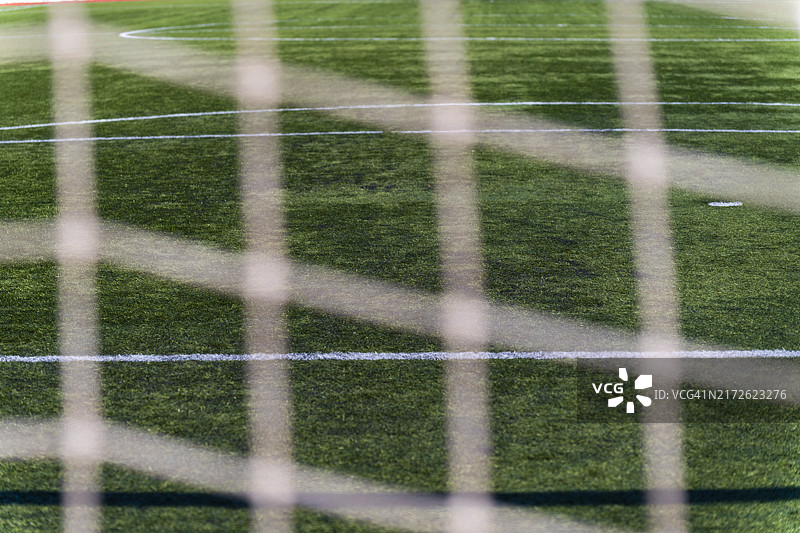 足球场和球门柱网图片素材